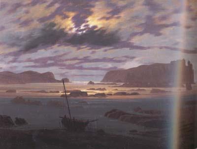 Caspar David Friedrich The Baltic sea in the Moonlight (mk10) Germany oil painting art